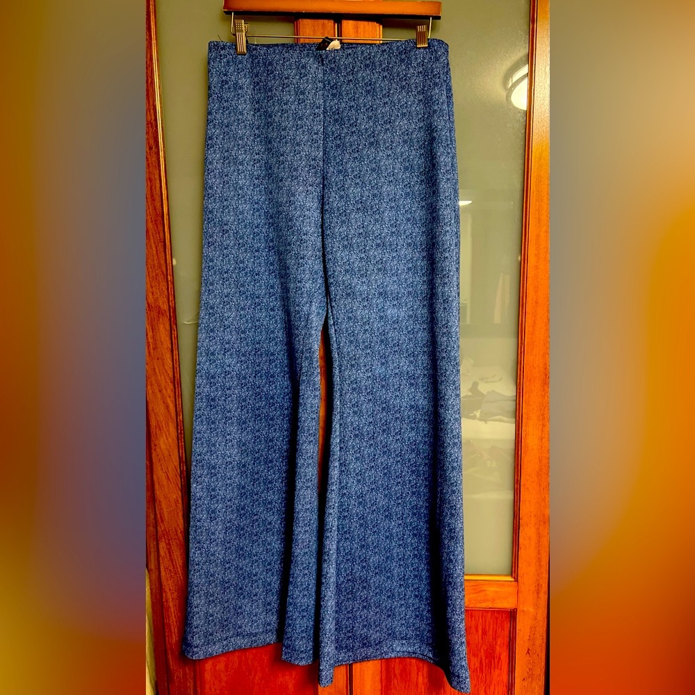 Blue Wide-Leg Pants